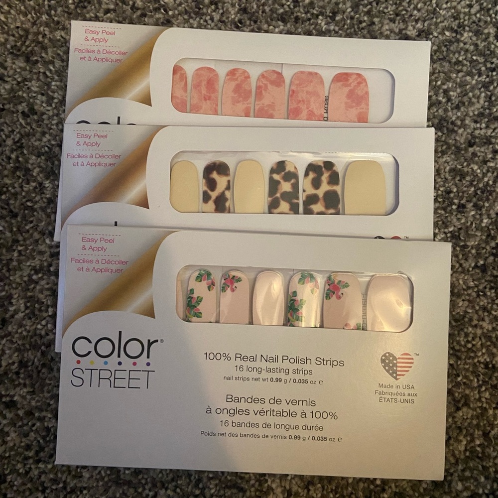 Color Street Bundle! Show and Shell, Blushing Rose Quartz, & Flamin-goals!